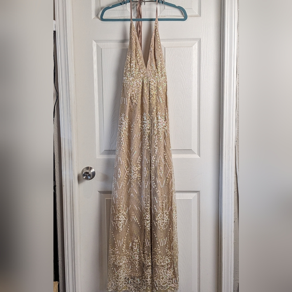 Morning Mist New York Nights Maxi Dress in Gold - Picture 2 of 14